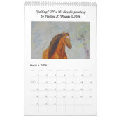 ナディンL. Meade著螺旋綴じ12枚の馬の絵画 カレンダー (3月 2026)