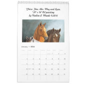 ナディンL. Meade著螺旋綴じ12枚の馬の絵画 カレンダー (1月 2026)