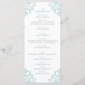 ナディーン結婚式 プログラム |背の高い(ライトターコイズ) (裏面)