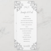 ナディーン結婚式 プログラム |背の高い – 茶（灰色） (正面/裏面)