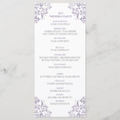 ナディーン結婚式 プログラム |茶の長さ(ラベンダー) (裏面)