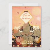 ナトシャザゾウパーティの招待状 案内状 (正面)