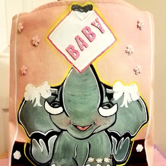 ナトシャ、ザベビー象スペラーピンクトートバッグ トートバッグ