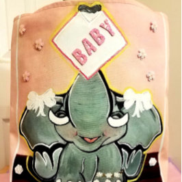 ナトシャ、ザベビー象スペラーピンクトートバッグ トートバッグ