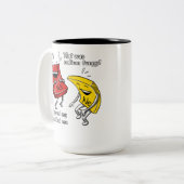 ナトリウムおもしろいな科学の冗談だった化学 ツートーンマグカップ (正面左)