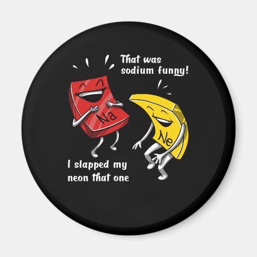 ナトリウム科学のジョークおもしろいだった化学 マグネット (正面)