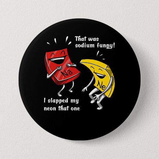 ナトリウム科学のジョークおもしろいだった化学 缶バッジ (正面)