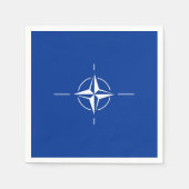 ナト国旗北大西洋条約団体や組織アリア スタンダードカクテルナプキン (正面)