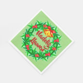 ナドリグローエンウェルシュメリークリスマスランチョン スタンダードランチョンナプキン (角)