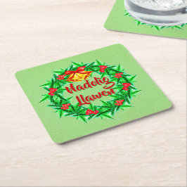 ナドリグローエンウェルシュメリークリスマス スクエアペーパーコースター