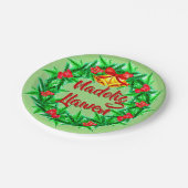 ナドリッグ・ローエン・ウェルシュ・メリー・クリスマス7" ペーパープレート (アングル)