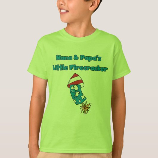 ナナおよびパパの少し爆竹のTシャツ Tシャツ (正面)