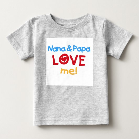 ナナおよびパパは私を愛します ベビーTシャツ (正面)