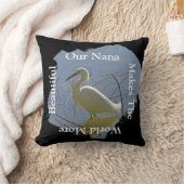 ナナが世界で美しい白鷺を誕生 クッション (ブランケット)