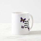 ナナが世界で美しい蝶をカラフル創る コーヒーマグカップ (正面右)