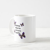 ナナが世界で美しい蝶をカラフル創る コーヒーマグカップ (正面左)