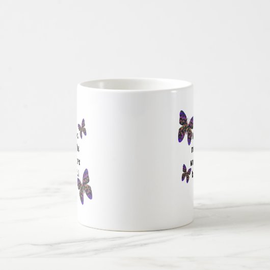 ナナが世界で美しい蝶をカラフル創る コーヒーマグカップ (中央)
