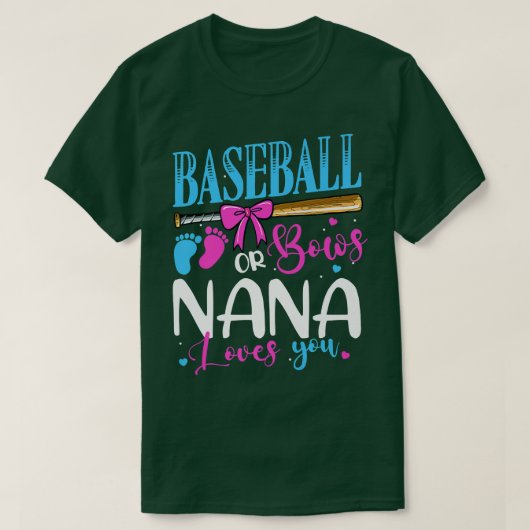 ナナが愛する野球や弓ピンクやブルージェンド Tシャツ (デザイン正面)