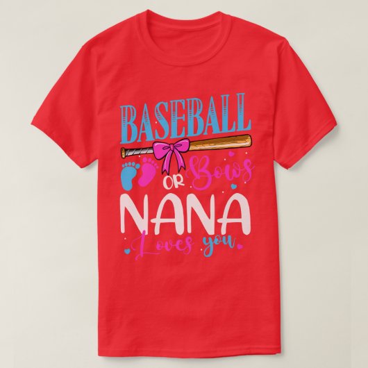 ナナが愛する野球や弓ピンクやブルージェンド Tシャツ (デザイン正面)