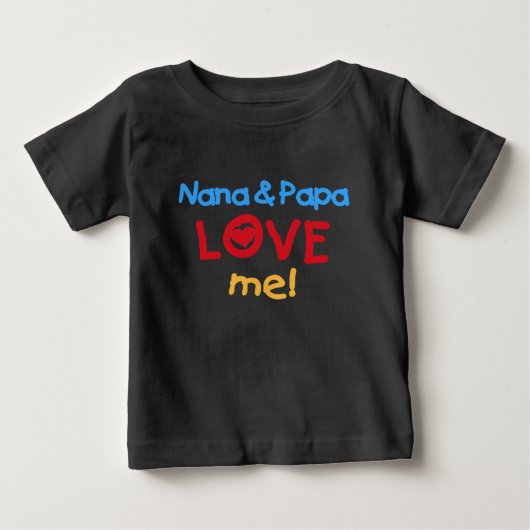 ナナとパパが愛してる ベビーTシャツ (正面)