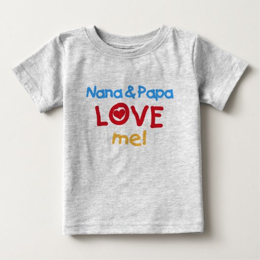 ナナとパパが愛してる ベビーTシャツ (正面)
