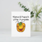 ナナとパパのカボチャTシャツ ポストカード (スタンド正面)