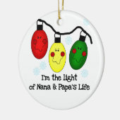 ナナとパパの人生の光カスタマイズオーナメント セラミックオーナメント (左)