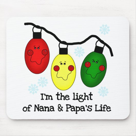 ナナとパパの人生Tシャツとギフトの光 マウスパッド (正面)