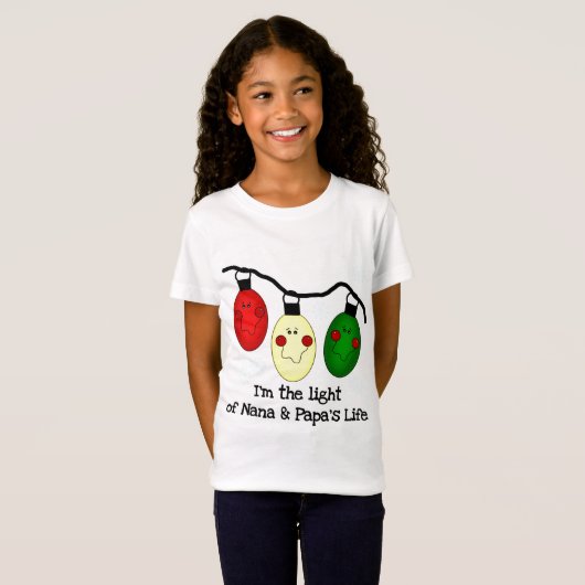 ナナとパパの人生Tシャツとギフトの光 Tシャツ (正面フル)