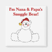 ナナとパパの寄り添うクマTシャツとギフト マグネット (正面)