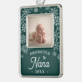 ナナに昇格 |ベビー写真おばあちゃん シルバープレートフレームオーナメント (左)