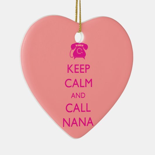 ナナのためのかわいいギフトは穏やかなピンクのオーナメントの祖母を保ちます セラミックオーナメント (右)