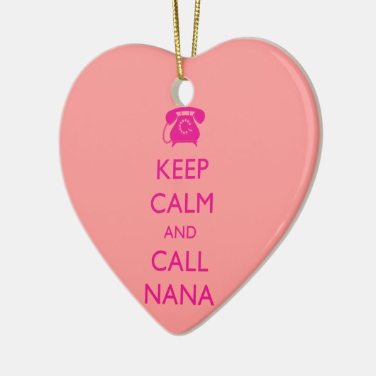 ナナのためのかわいいギフトは穏やかなピンクのオーナメントの祖母を保ちます セラミックオーナメント (左)