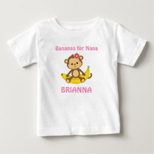 ナナのカスタムなベビーの罰金のジャージーのTシャツのためのバナナ ベビーTシャツ