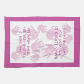 ナナのキッチンオーキッドパープル祖母の贈り物 キッチンタオル (横)