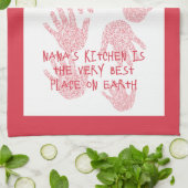 ナナのキッチンレッド祖母のギフト キッチンタオル (折り畳み)