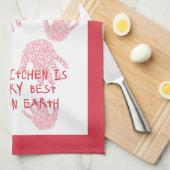 ナナのキッチンレッド祖母のギフト キッチンタオル (四つ折り)