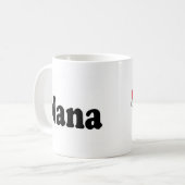 ナナのクリスマスのサンタの帽子 コーヒーマグカップ (正面左)