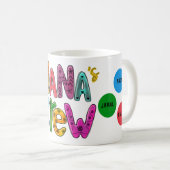 ナナのクルー孫名前をカスタムするギフト コーヒーマグカップ (正面右)