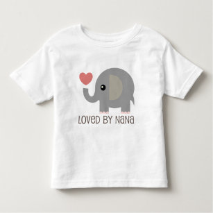 ナナのハート象によって愛される トドラーTシャツ