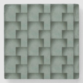 ナナのハート（ブラック&グレー） ストーンコースター (正面)