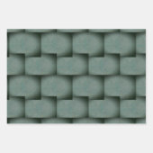 ナナのハート（ブラック&グレー） ラッピングペーパーシート (正面)