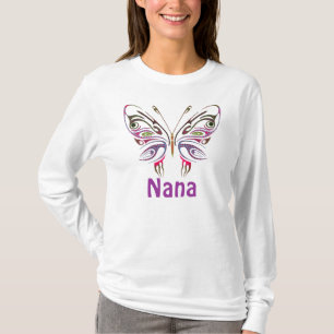 ナナのパーソナライズな蝶 Tシャツ