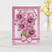 ナナのラッパスイセンが付いている母の日カード カード (黄色い花)