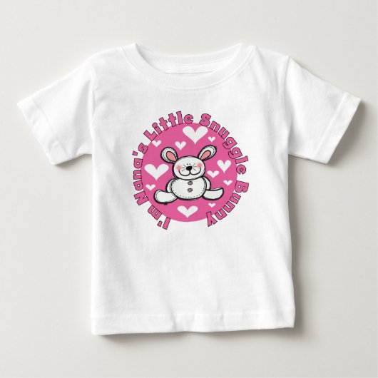 ナナの小さな寄り添いバニー ベビーTシャツ (正面)