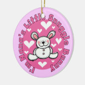 ナナの少し抱擁のバニー セラミックオーナメント (左)