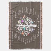 ナナの愛の木! パーソナライズな記念品 スローブランケット (正面縦)