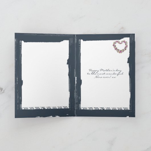 ナナの母の日カードトレンディーおよびモダン カード (内部)
