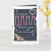 ナナの母の日カードトレンディーおよびモダン カード (黄色い花)