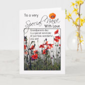 ナナの祖父母日カード-野生のケシ カード (黄色い花)